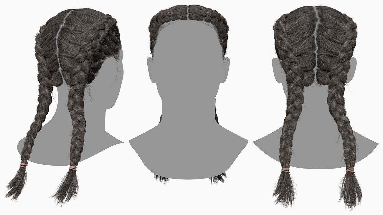 6 x Male & Female Realtime Hair Pack